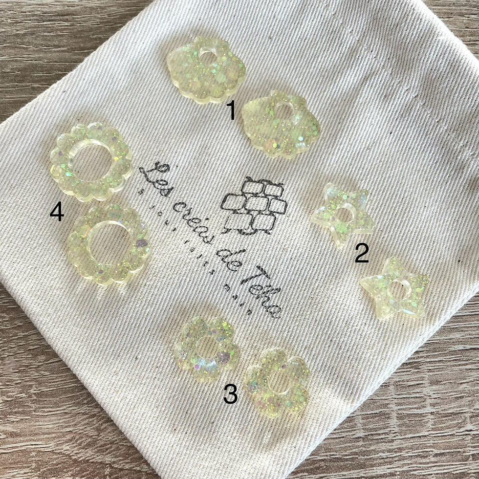 Pampilles, breloques interchangeables en résine epoxy