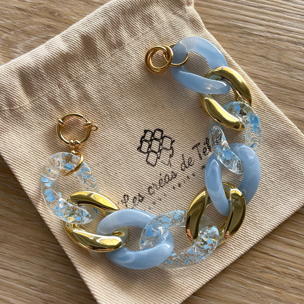 Bracelet en grosses mailles par Les créas de Téha