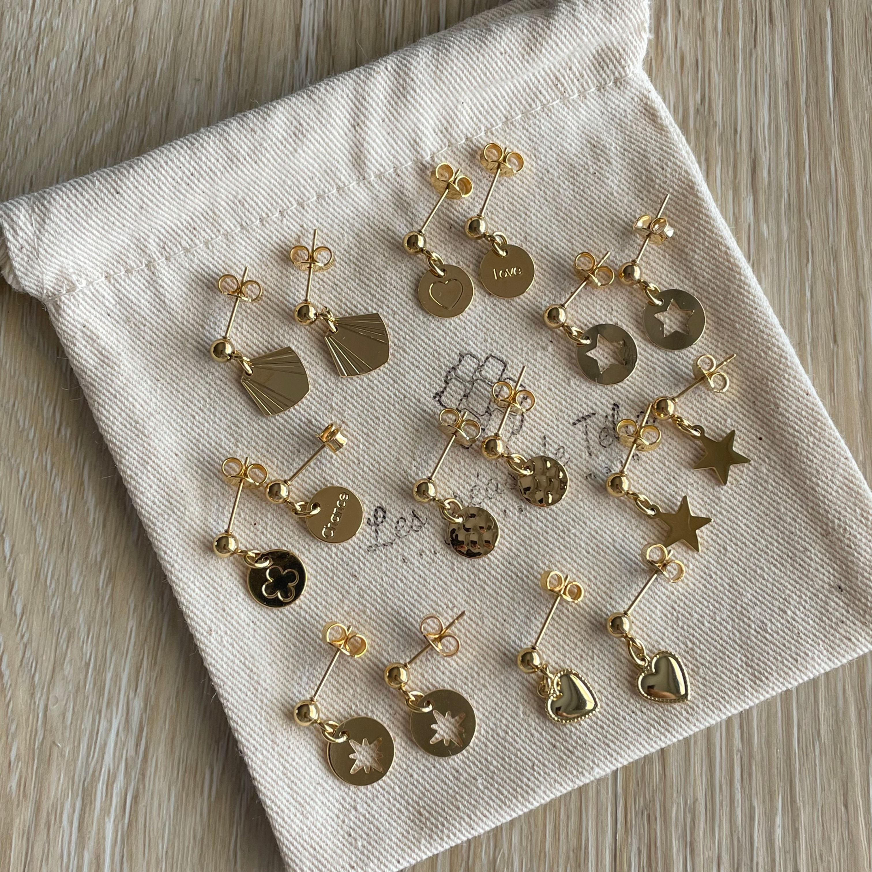 Boucles d'oreilles minimaliste en acier inoxydable par Les créas de Téha