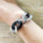 Bracelet chaîne noir et argent, Les créas de Téha