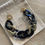 Miniature : Bracelet noir en grosses mailles par Les créas de Téha