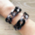 Bracelets chaîne noirs et gris, Les créas de Téha