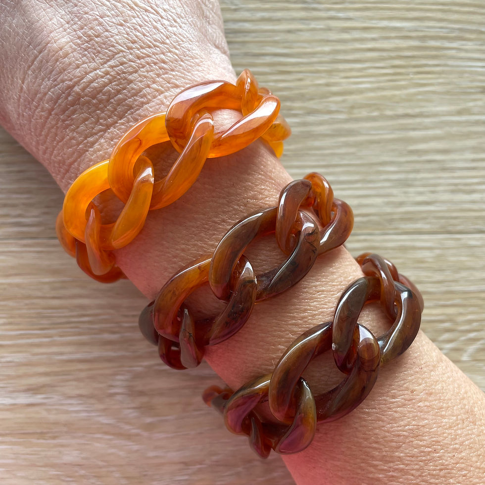 bracelet en grosses mailles par Les créas de Téha