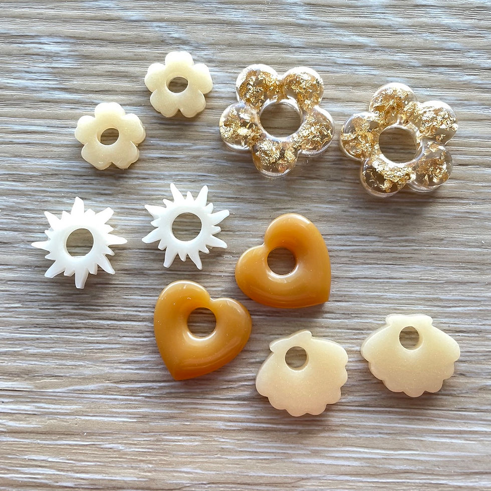 Lot de pampilles interchangeables en résine par Les créas de Téha