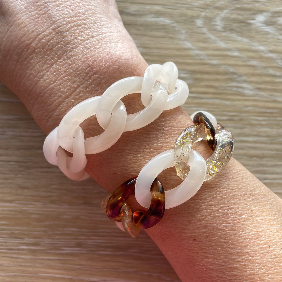 Bracelet en grosses mailles par Les créas de Téha