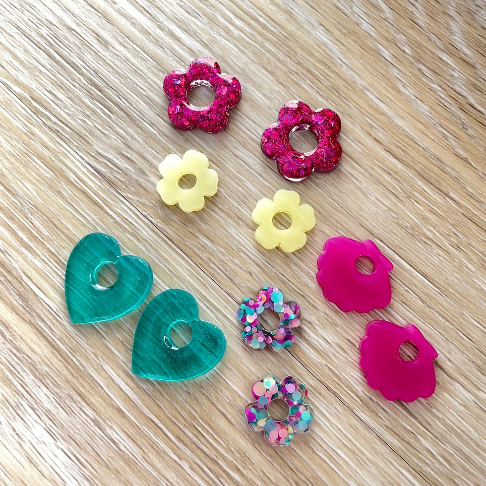 Miniature : Lot de pampilles interchangeables en résine par Les créas de Téha