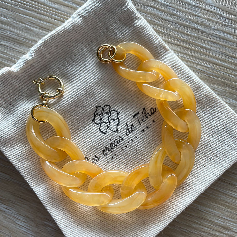 Bracelets en grrosses mailles par Les créas de Téha