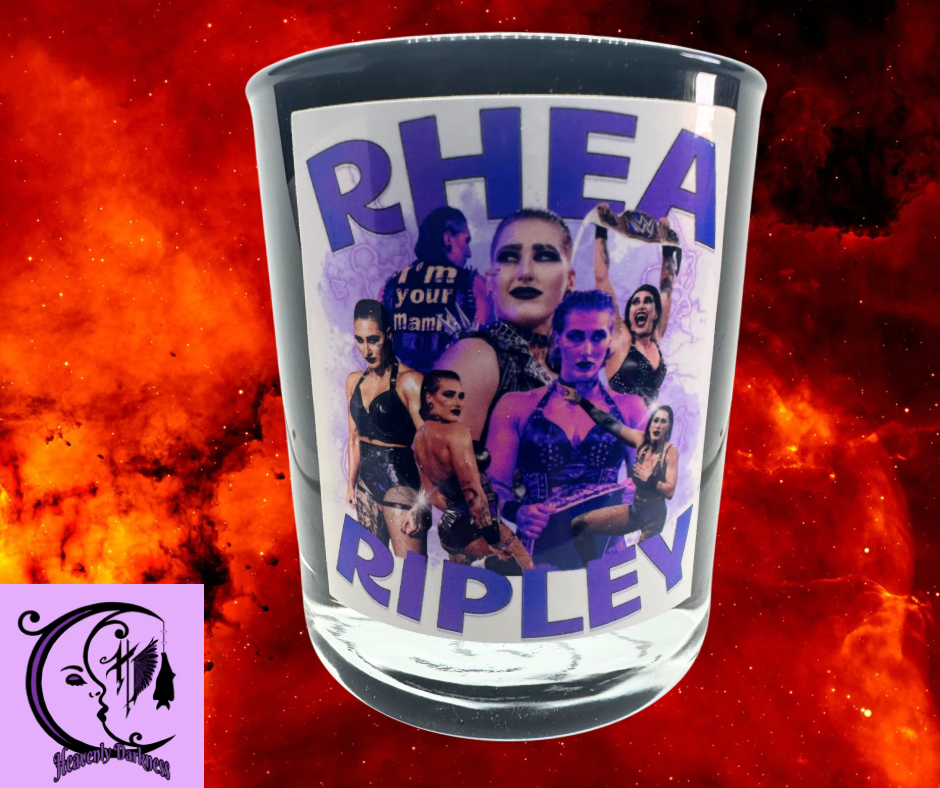 Thumbnail: Wrestling Inspired Glass Candle M, soy wax, CLP, Horror, handmade, fantas