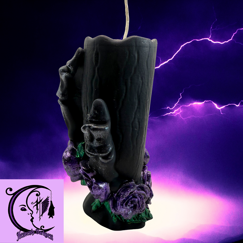 Thumbnail: Medium Skeleton Rose Hand Candle, romantic, valentines, witchy, fantasy