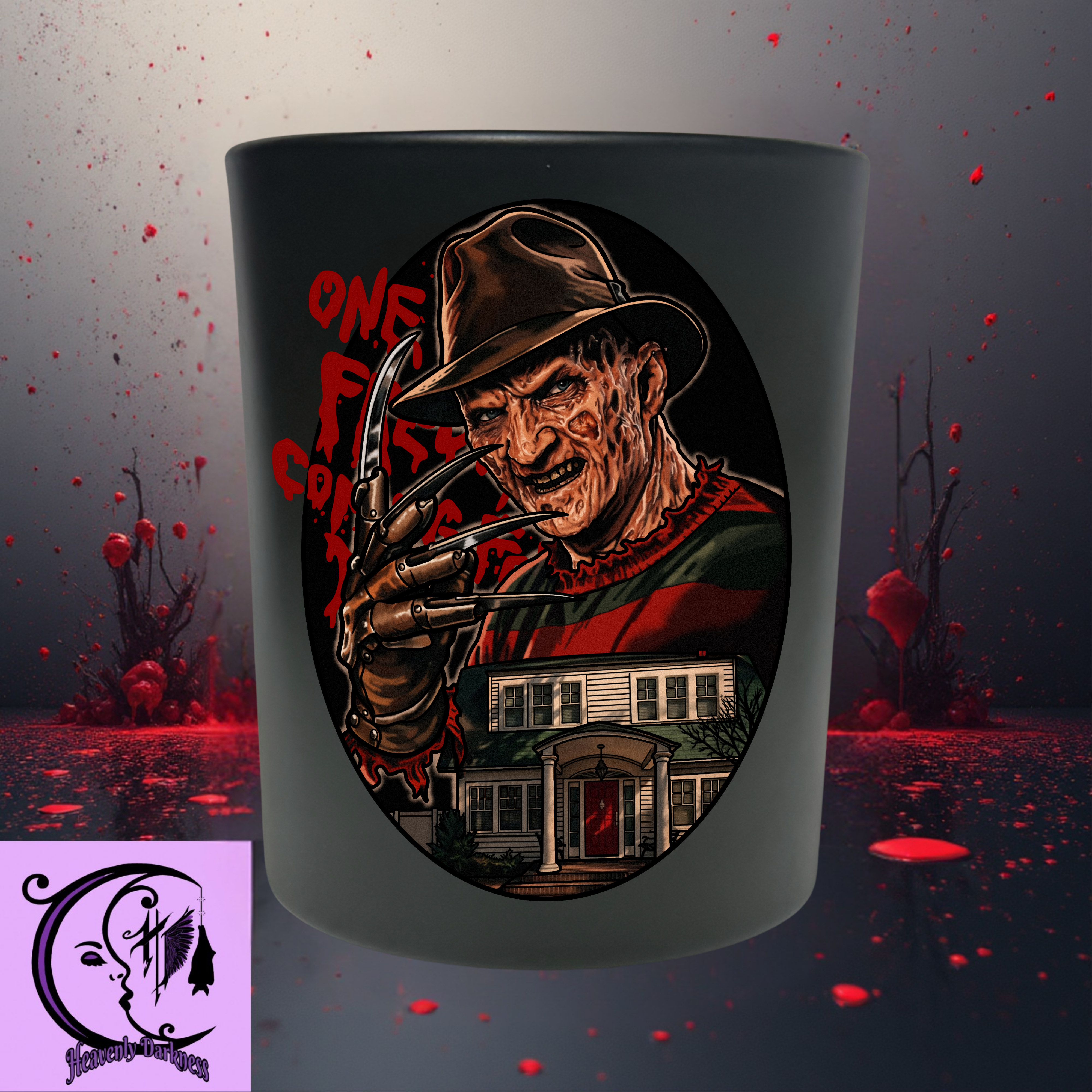 Freddy inspired Glass Candle 20cl, highly scented, vegan fri