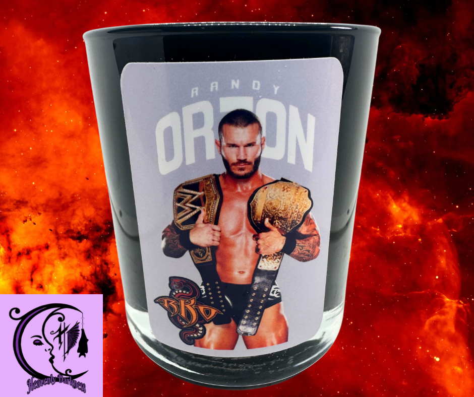 Thumbnail: Wrestling Inspired Glass Candle M, soy wax, CLP, Horror, handmade, fantas