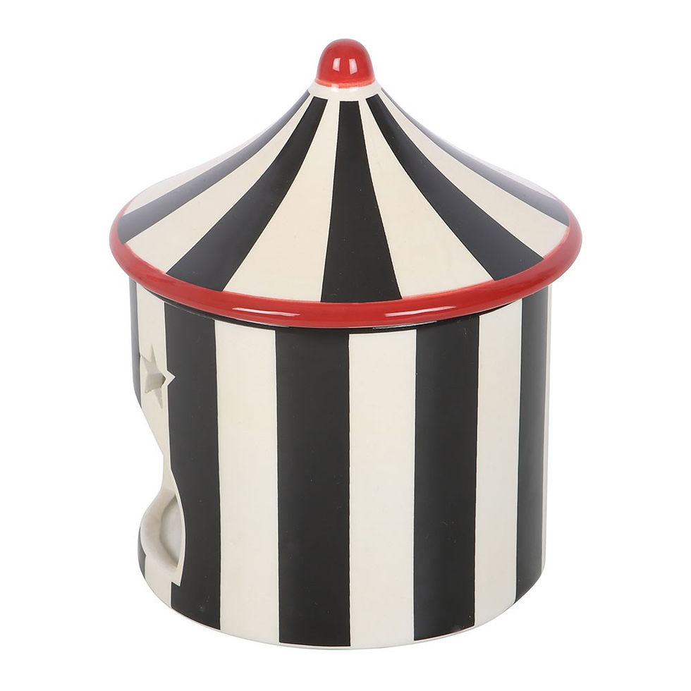 Thumbnail: BLACK STRIPED CIRCUS TENT WAX BURNER