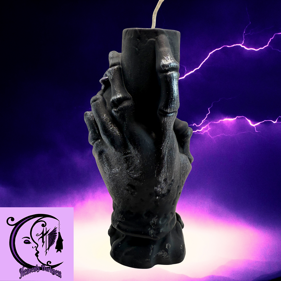 Thumbnail: Small Skeleton Rose Hand Candle, romantic, valentines, witchy, fantasy, gift