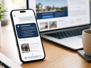 An AI search answer citing a local small business website