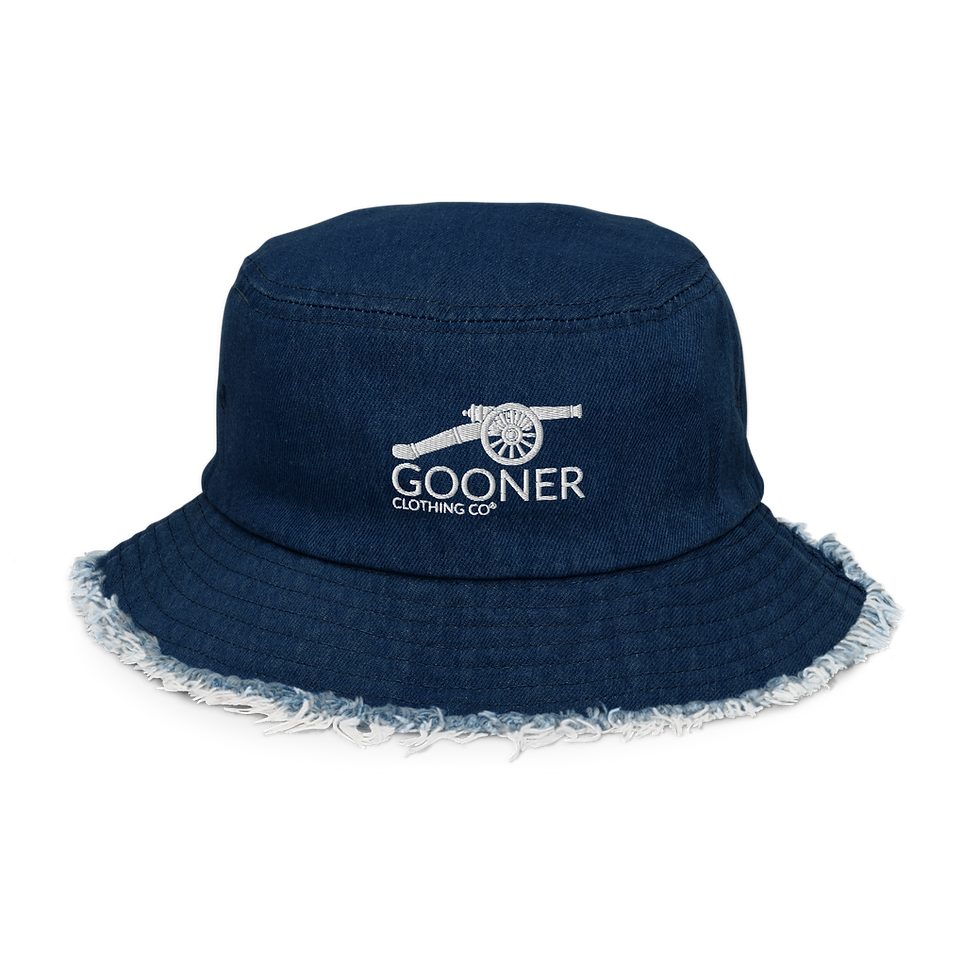 Thumbnail: Gooner Clothing Distressed denim bucket hat