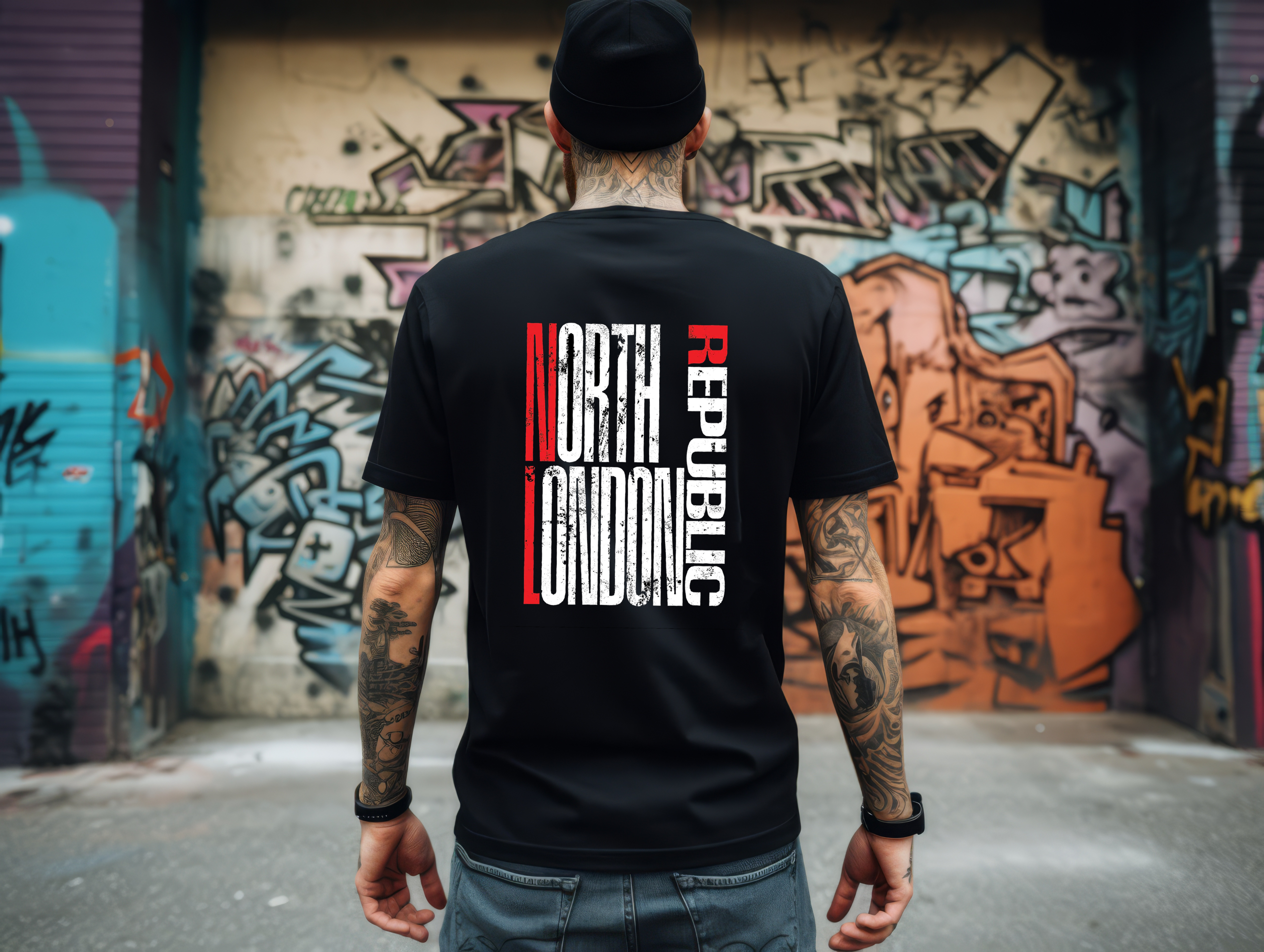 North London Republic Back Print T-shirt
