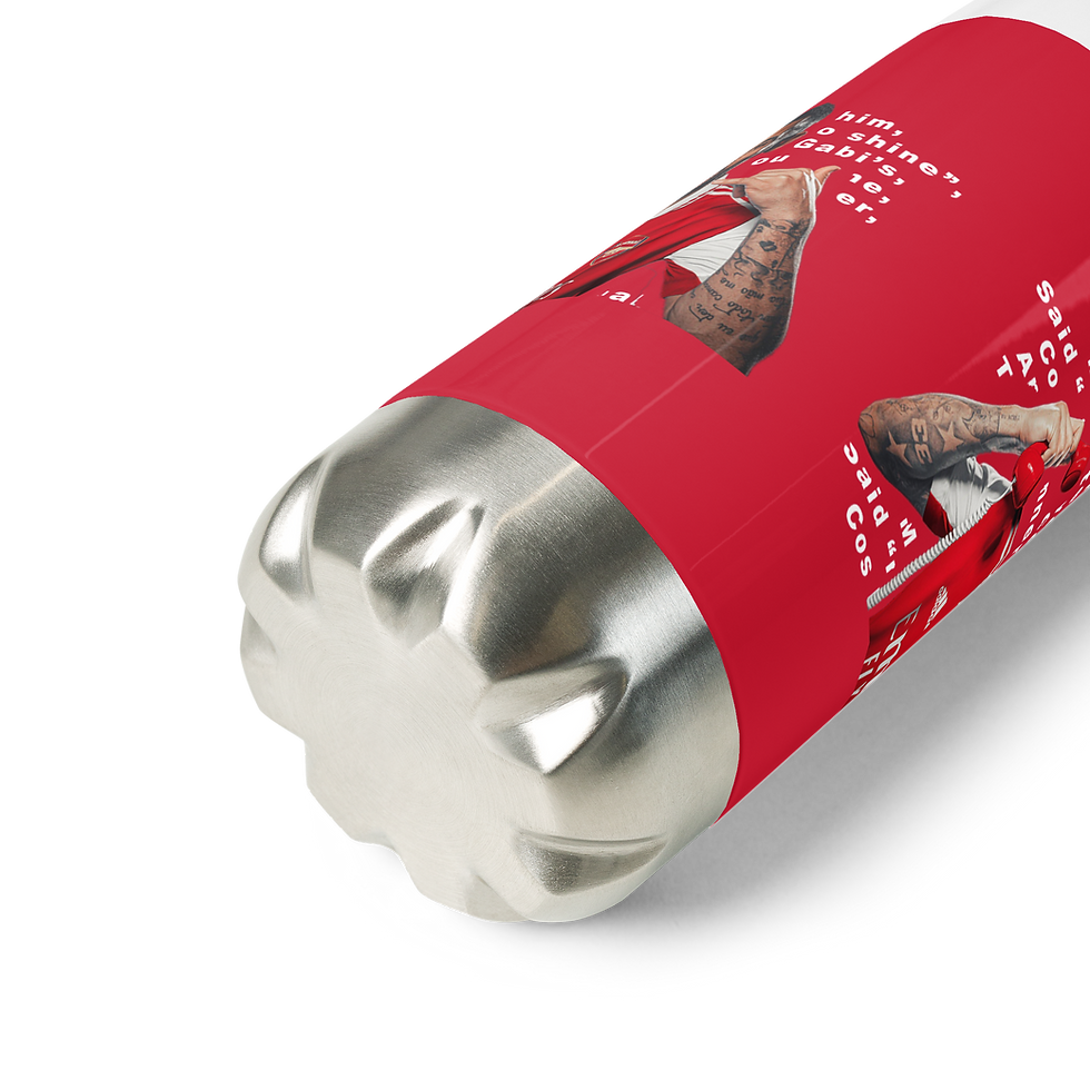 Miniature : Gabriel Arsenal no.9 Fan Chant Stainless steel water bottle white & red