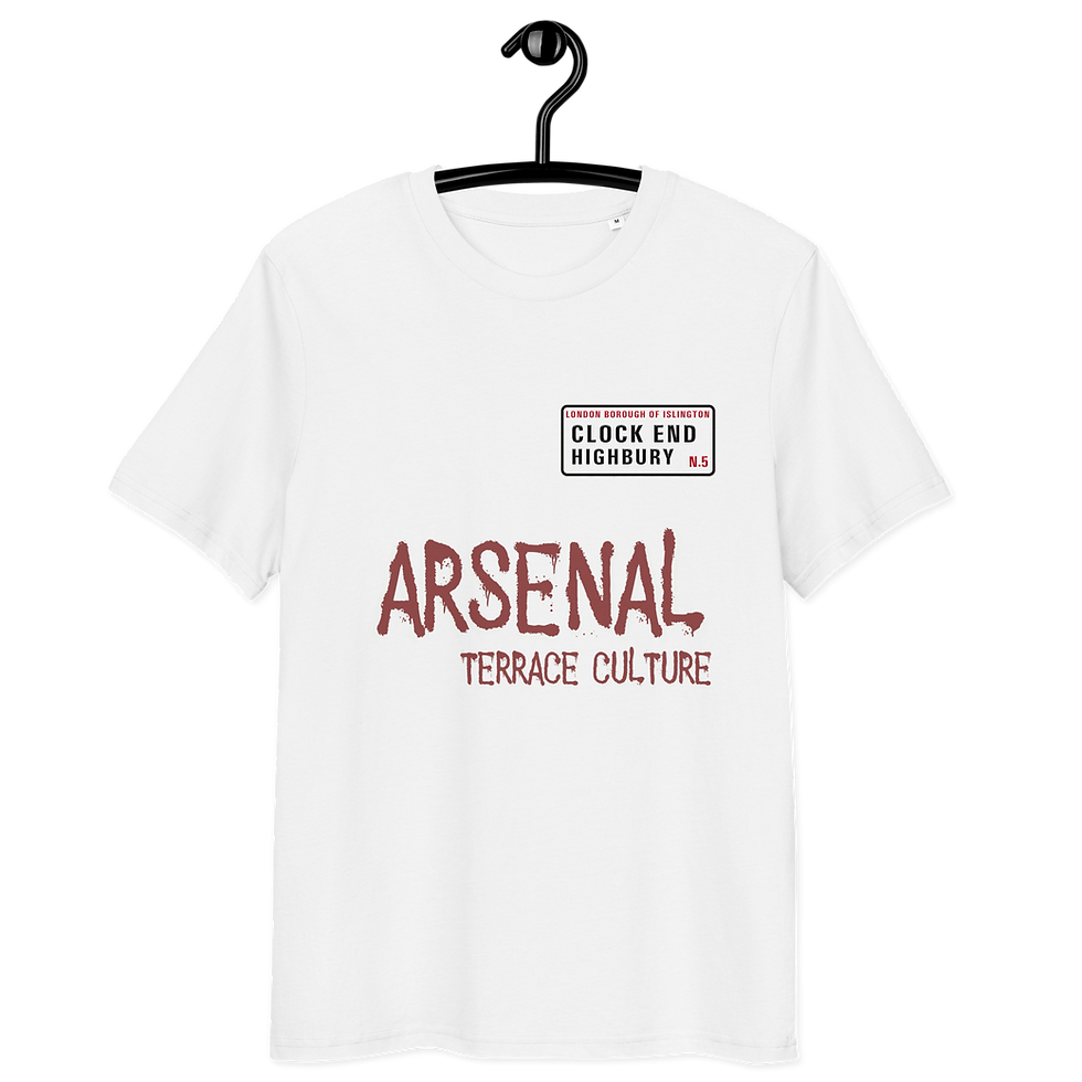 Miniatura: Clock End Highbury Terrace Culture Unisex organic cotton t-shirt