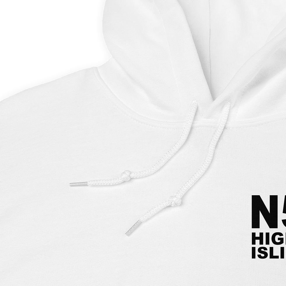 Miniature : N5 3 Lines Highbury Islington small print design Unisex hoodie