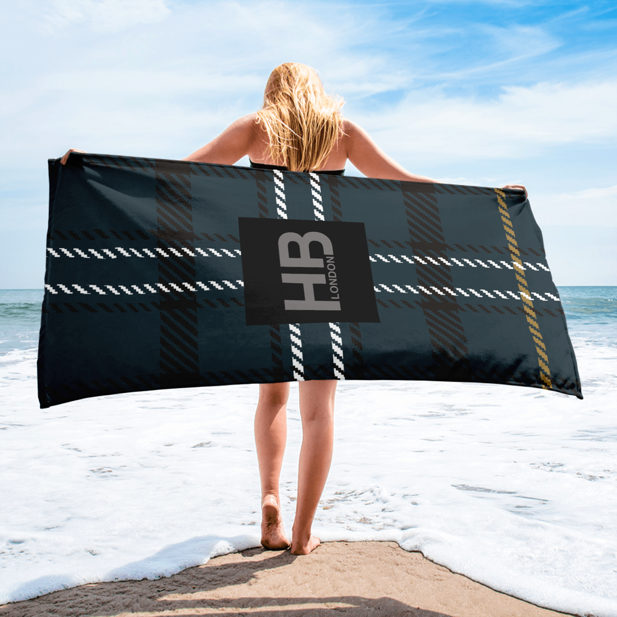 HB Brand - Highbury Brand checked Towel