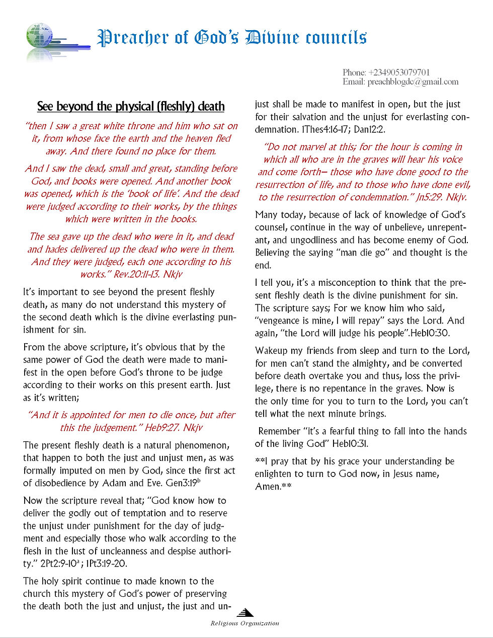 This teachings are God's divine reconciliation gospels, meant to reconcile all to the almighty God.