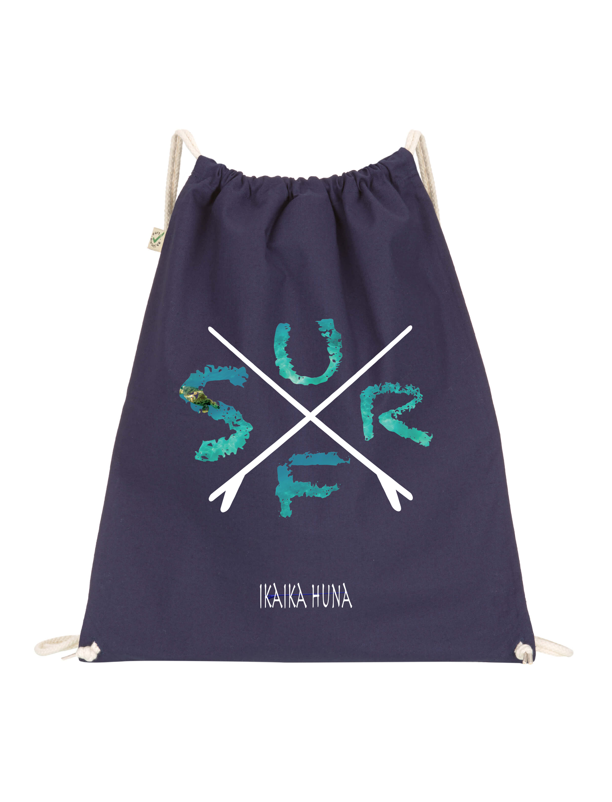 Leichter Surf Gymbag mit Surfbrett-Print, perfekt für Strand, Reisen & Alltag. Stylischer Turnbeutel mit maritimem Design für