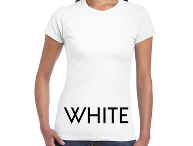 WHITE 64000L Ladies Tee