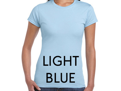 LIGHT BLUE 64000L Ladies Tee