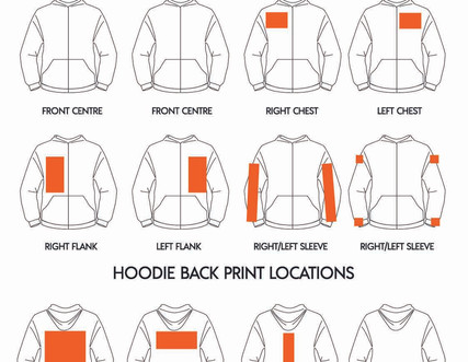 Where to print on a zipup hoodie