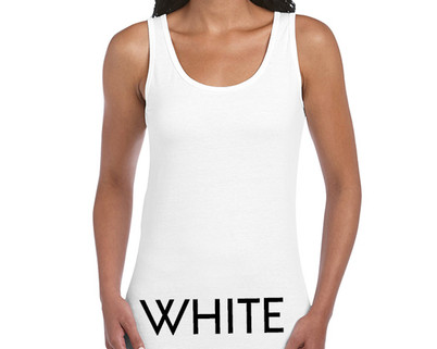 WHITE Ladies Tank Tops