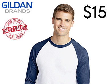 5700 RAGLAN 3/4 Custom Printed Tees