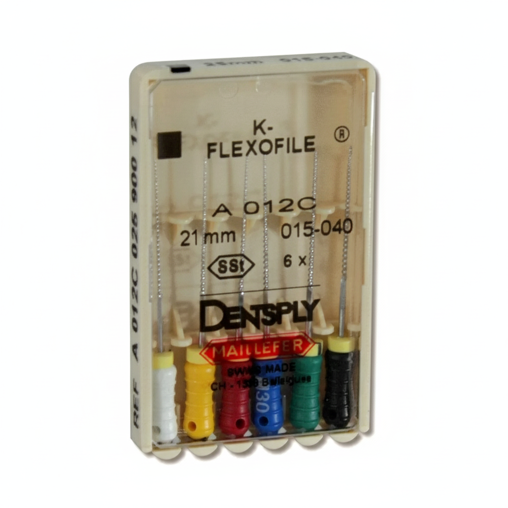 Lima k  - Flexofile  ou Hedstroem Maillefer - Dentsply Embalagem com 6 unid.