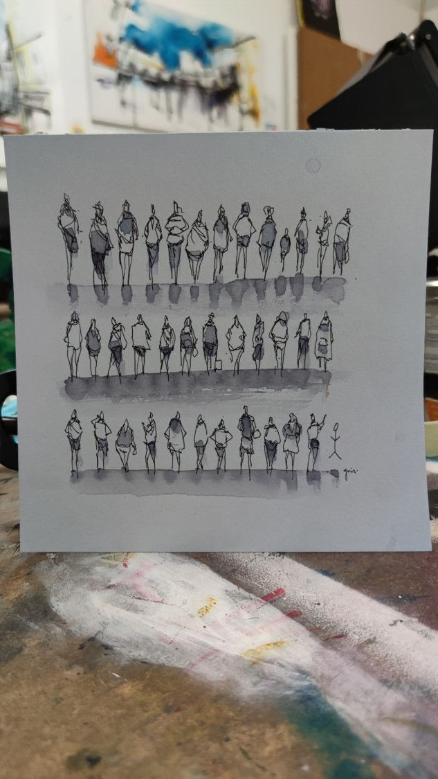 Miniaturbild: Aquarell Sketch 20*20