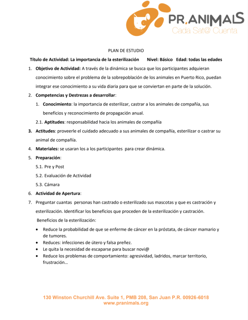 Plan de Estudio