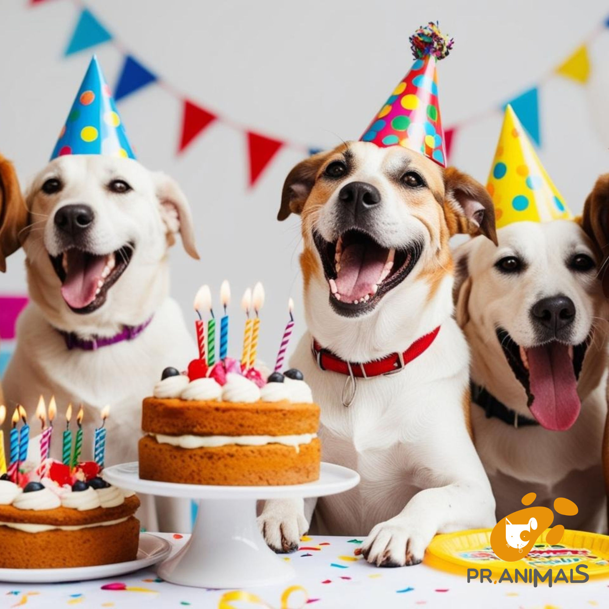 Birthday with dogs