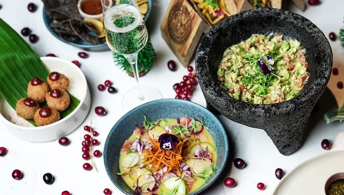 Latin American sharing feast at El Santo