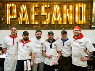 The team of pizza chefs