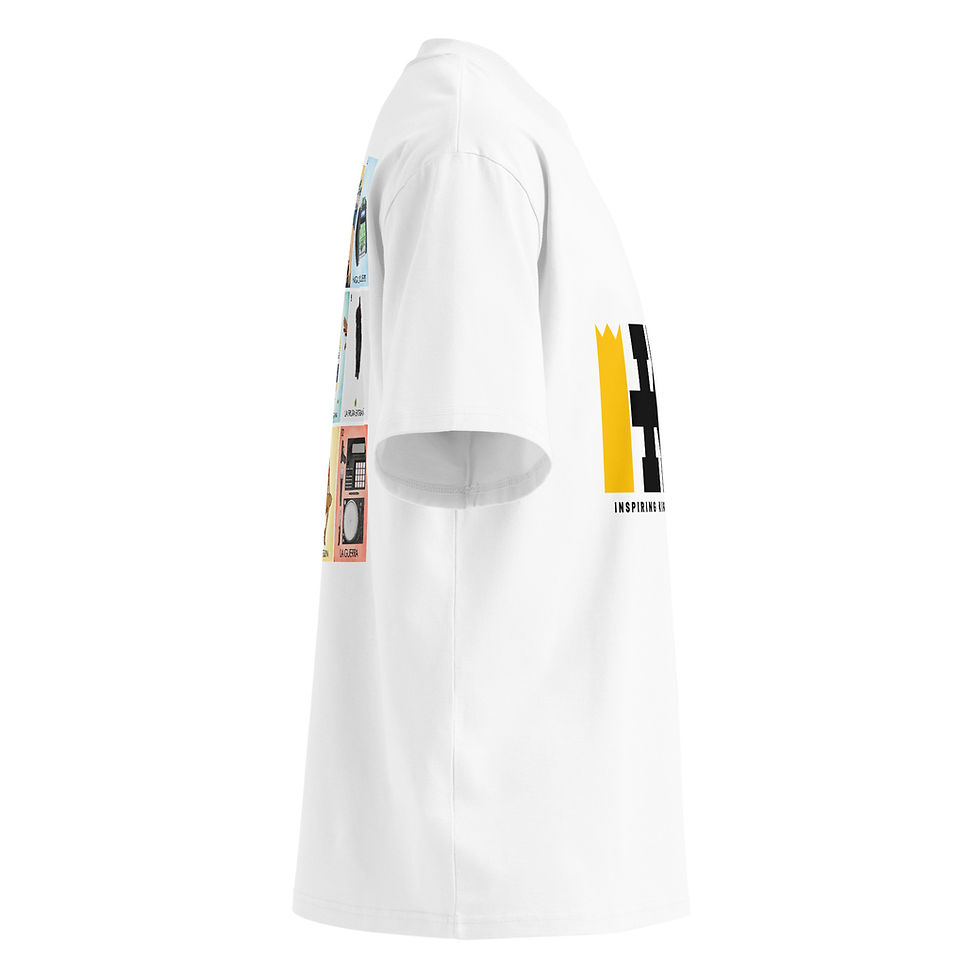 Thumbnail: I-K-E x Lotería - White Unisex Oversized T-shirt