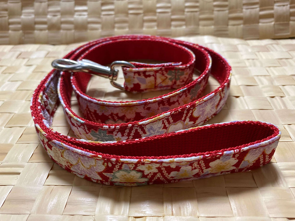 Thumbnail: Shiba Inu Leash floral Red