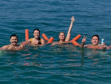 Jump in the lake at the Chicago playpen Anchorage area. Float around with some noodles enjoy life!