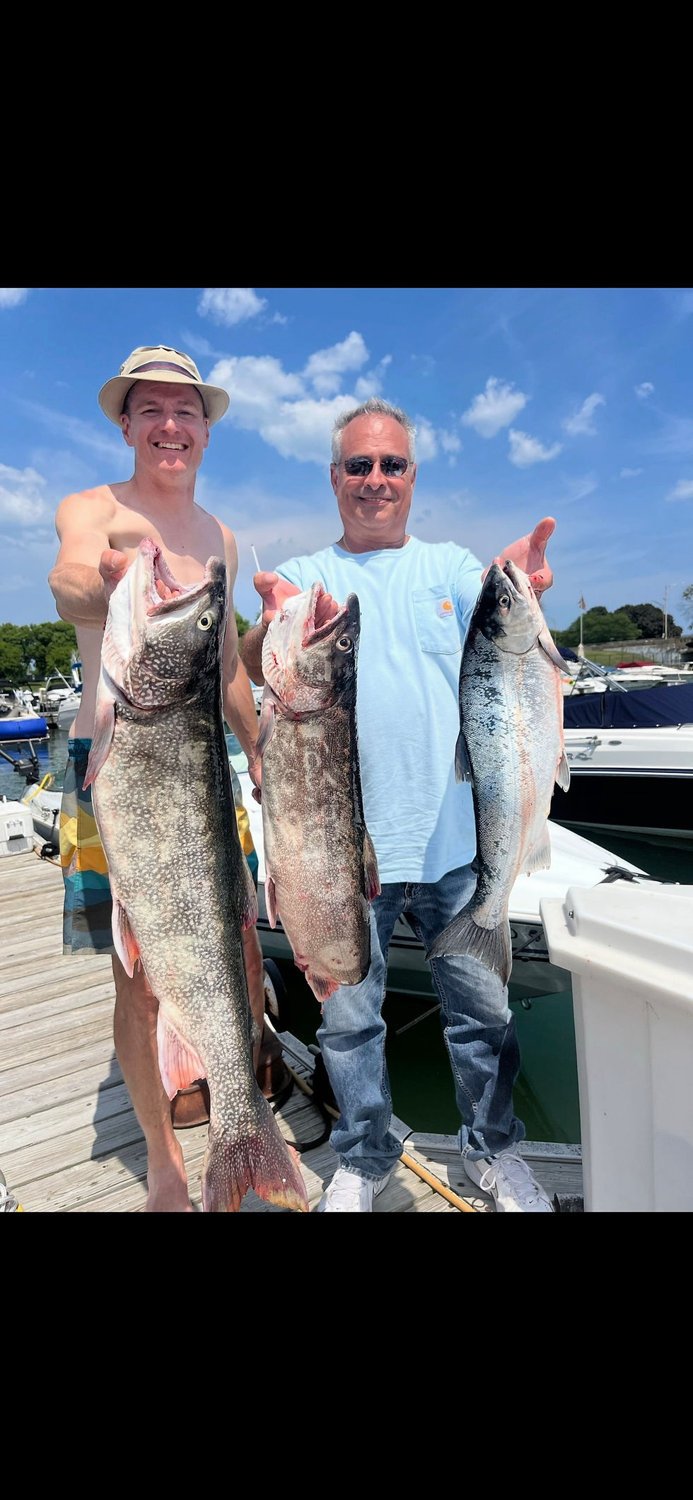 Gigantic lake trout are waiting to be caught.