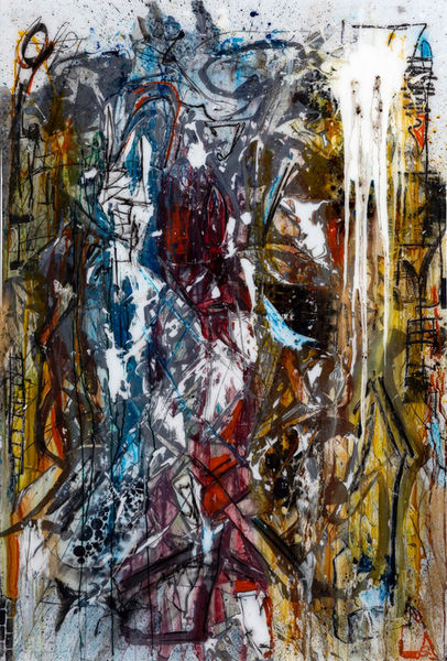Abstraktes Gemälde von Matthias Riecker