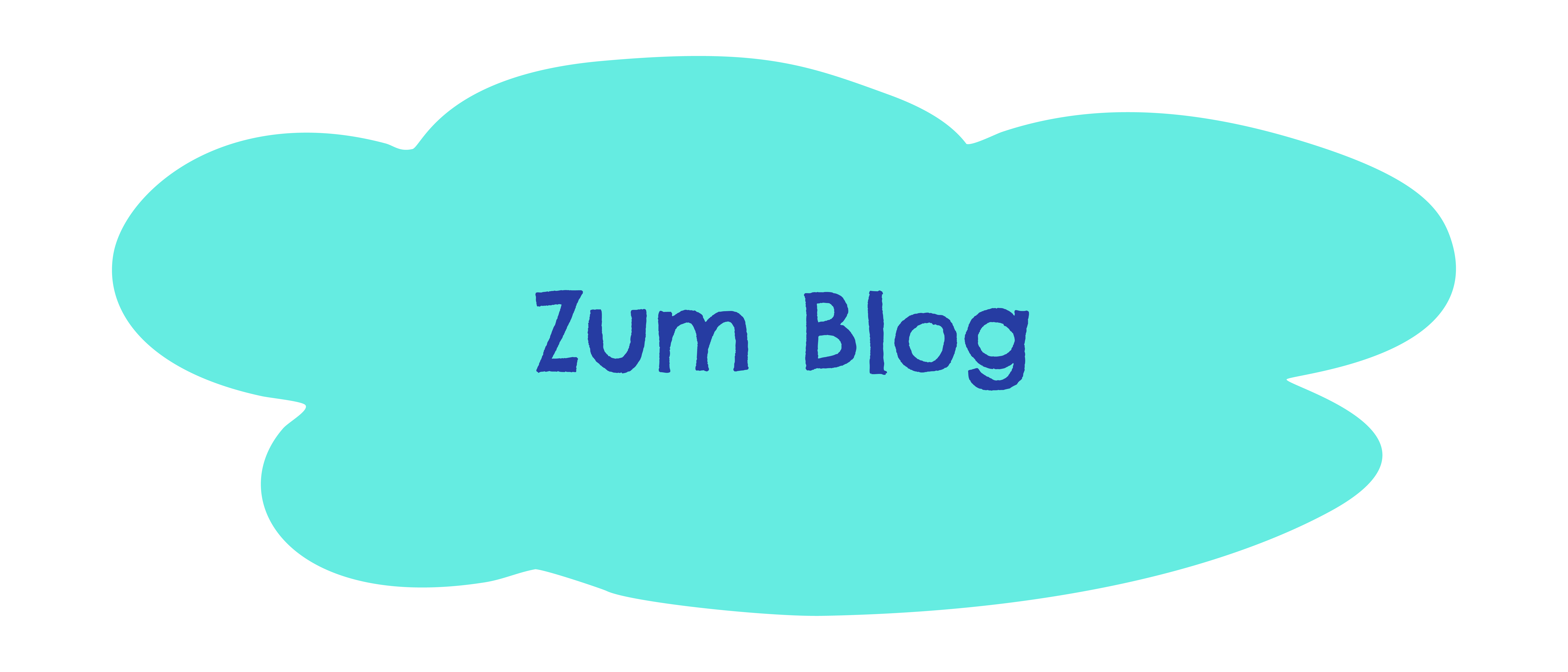 Zum Blog Button - türkisfarbene Wolkenform mit blauer Schrift, führt zu Neuigkeiten und Geschichten rund um Street Food Desserts sowie Produkten