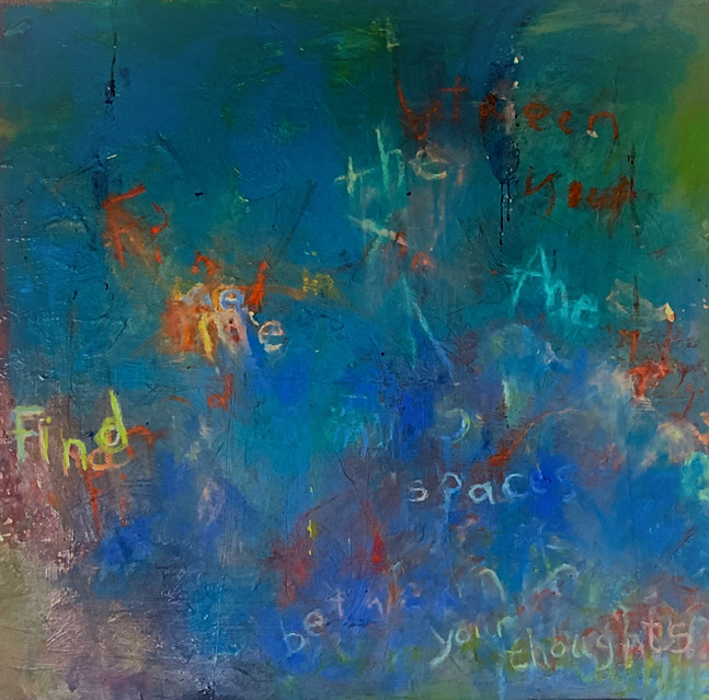 Meditation and art oil painting