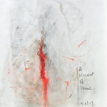 expressive drawing about panic