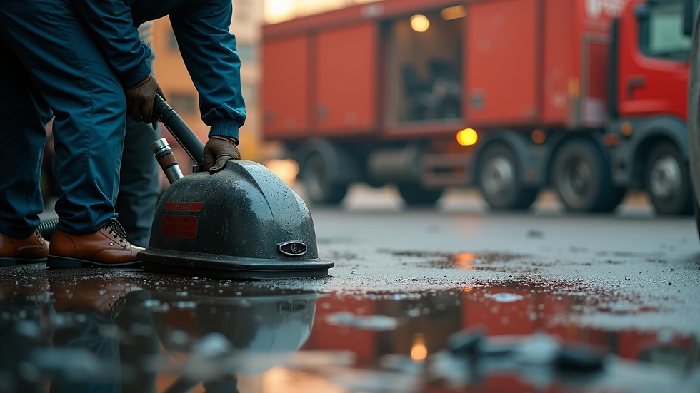 Close-up view of professional equipment used for fire damage cleaning
