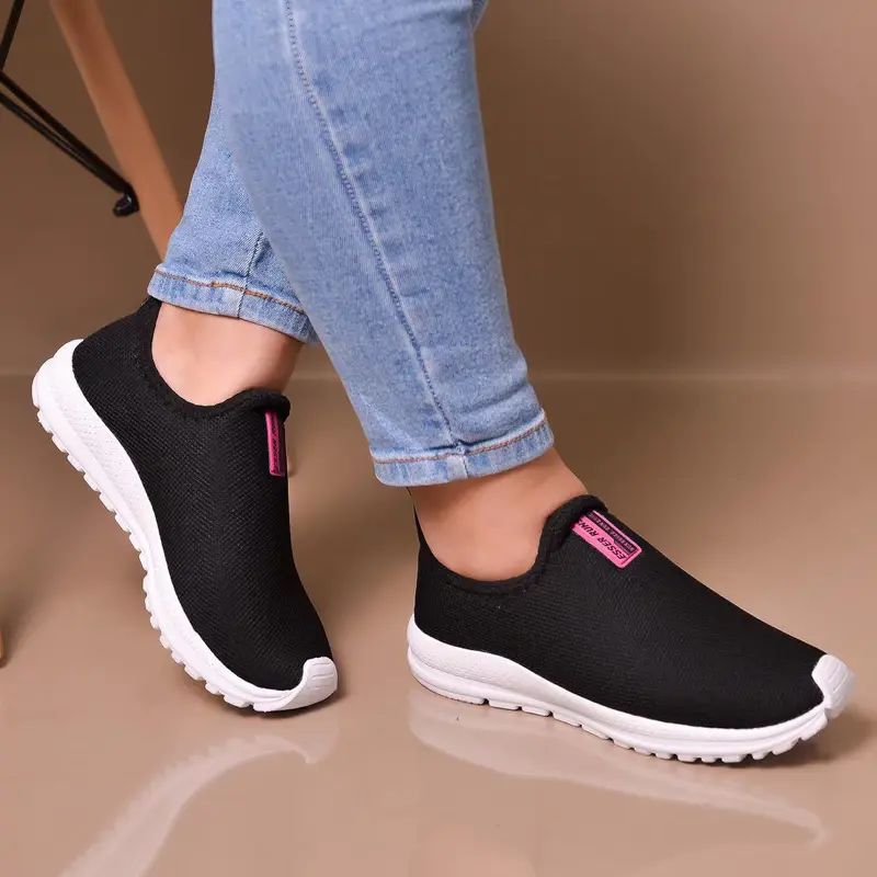 Miniatura: Tênis Meia Feminino Calce Fácil Botinha Ortopédico Esportivo Sneaker Slip