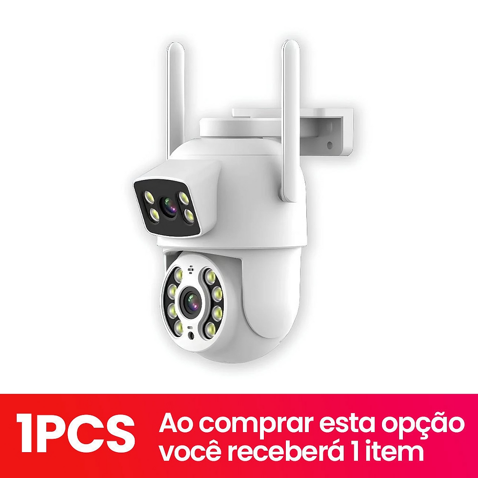 Miniatura: Câmera de Segurança Wi-Fi 3MP com Detecção de Movimento, Alarme Sonoro e Vis