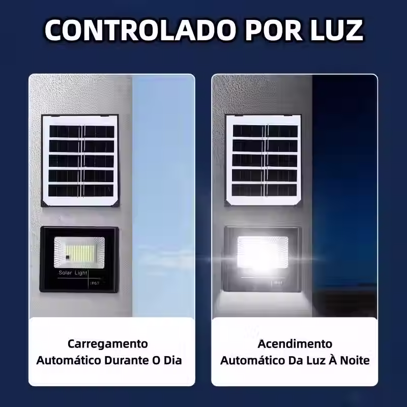 Miniatura: Luz Refletor Solar Placa 100w Holofote Led Prova Dágua