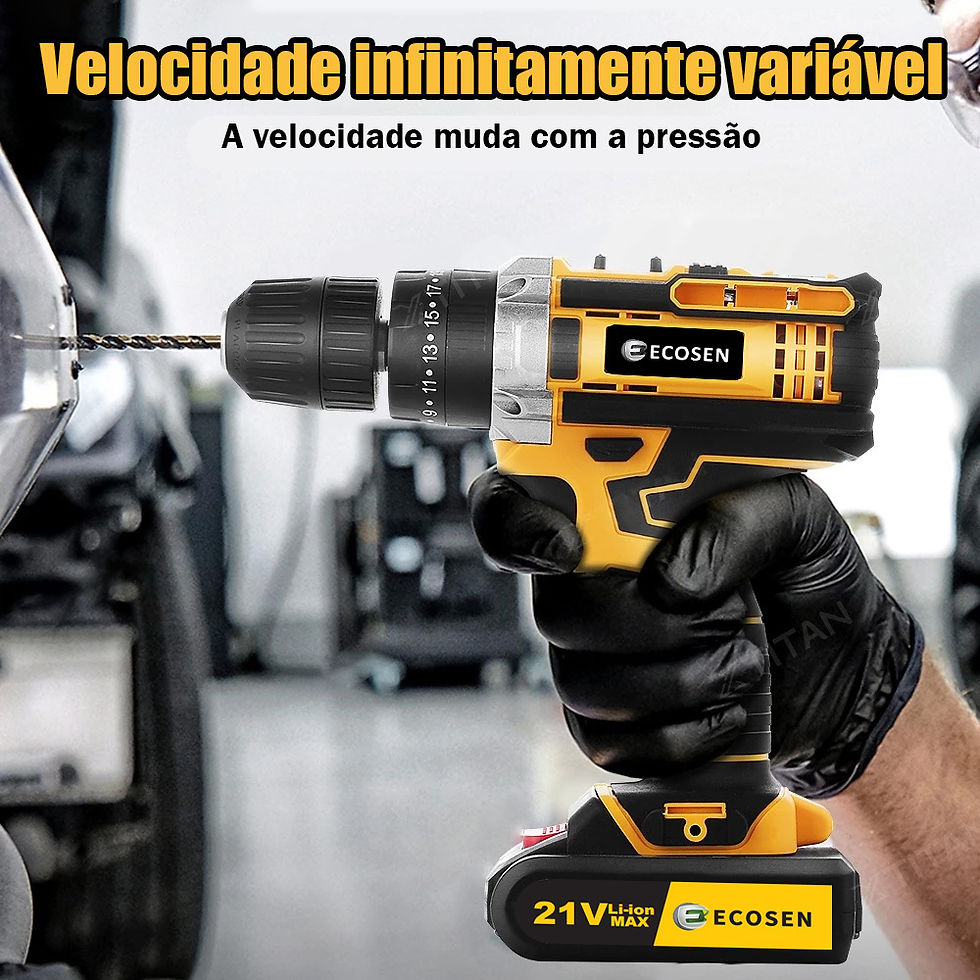 Miniatura: 21V Wireless Impact Drill with 2 Rechargeable Batteries